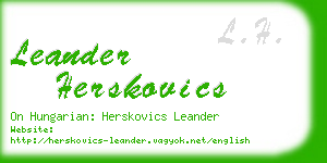 leander herskovics business card